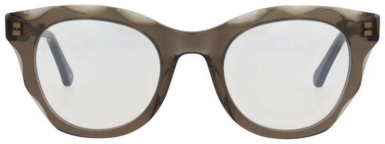 Chloe Round Frame Recycled Acetate Sunglasses BrownTransparent