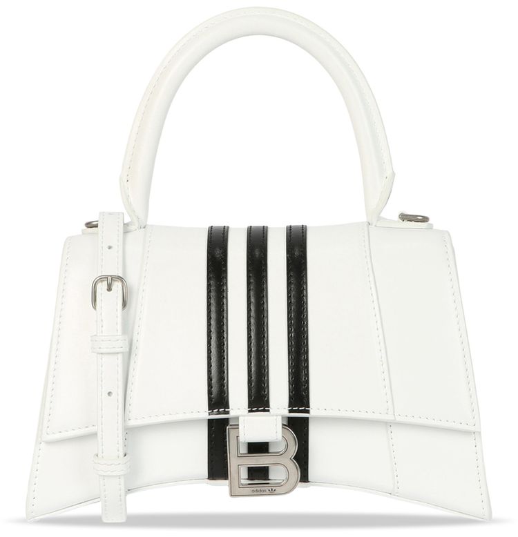 Balenciaga x Adidas Limited Edition Hourglass Shoulder Bag Optic WhiteBlack