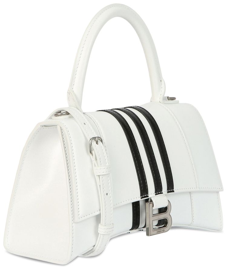 Balenciaga x Adidas Limited Edition Hourglass Shoulder Bag Optic WhiteBlack