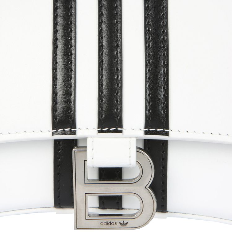 Balenciaga x Adidas Limited Edition Hourglass Shoulder Bag Optic WhiteBlack
