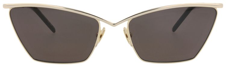 Saint Laurent Cat Eye Frame Metal Sunglasses GoldGrey