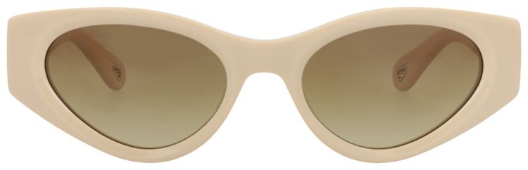 Chloe Cat Eye Frame Recycled Acetate Sunglasses IvoryBrown