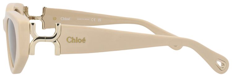 Chloe Cat Eye Frame Recycled Acetate Sunglasses IvoryBrown