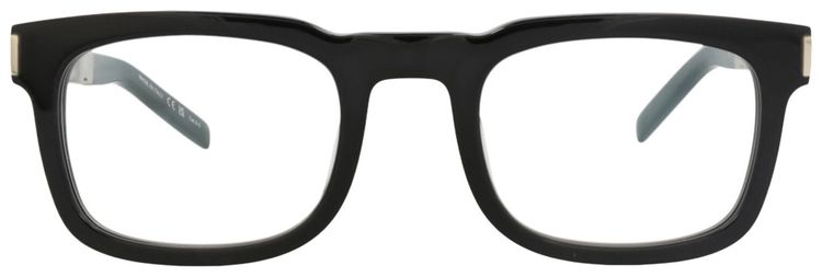 Saint Laurent Square Frame Recycled Acetate Sunglasses BlackSilverTransparent