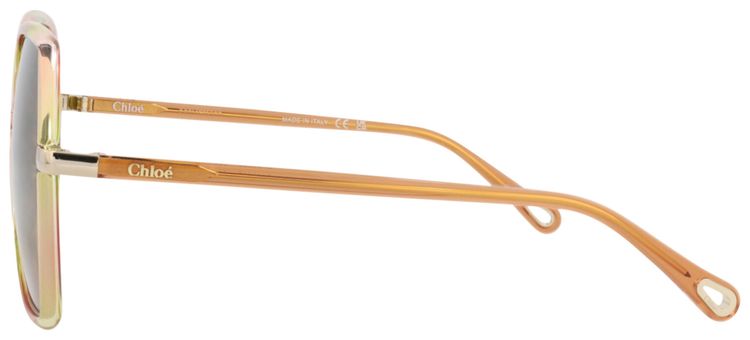 Chloe Square Frame Sunglasses HavanaOrangeGreen