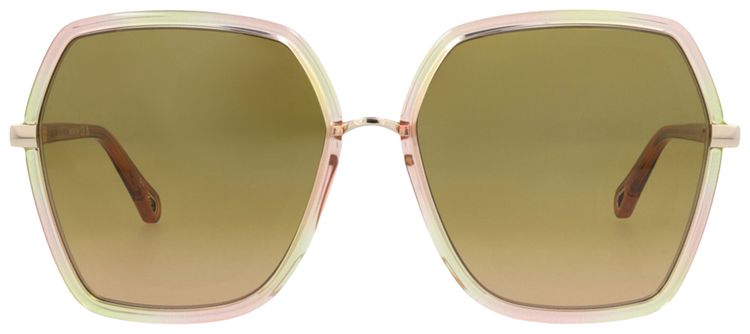 Chloe Square Frame Sunglasses HavanaOrangeGreen