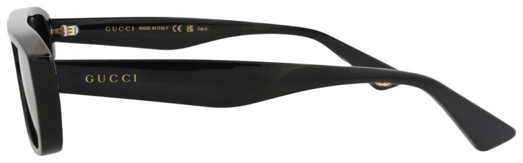 Gucci Square Frame Recycled Acetate Sunglasses BlackGrey