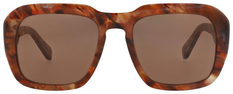 Chloe Square Frame Recycled Acetate Sunglasses HavanaBrown