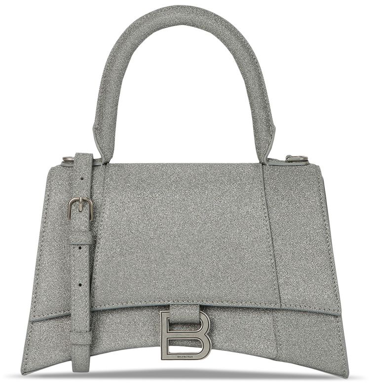 Balenciaga Glitter Hourglass Handbag Grey