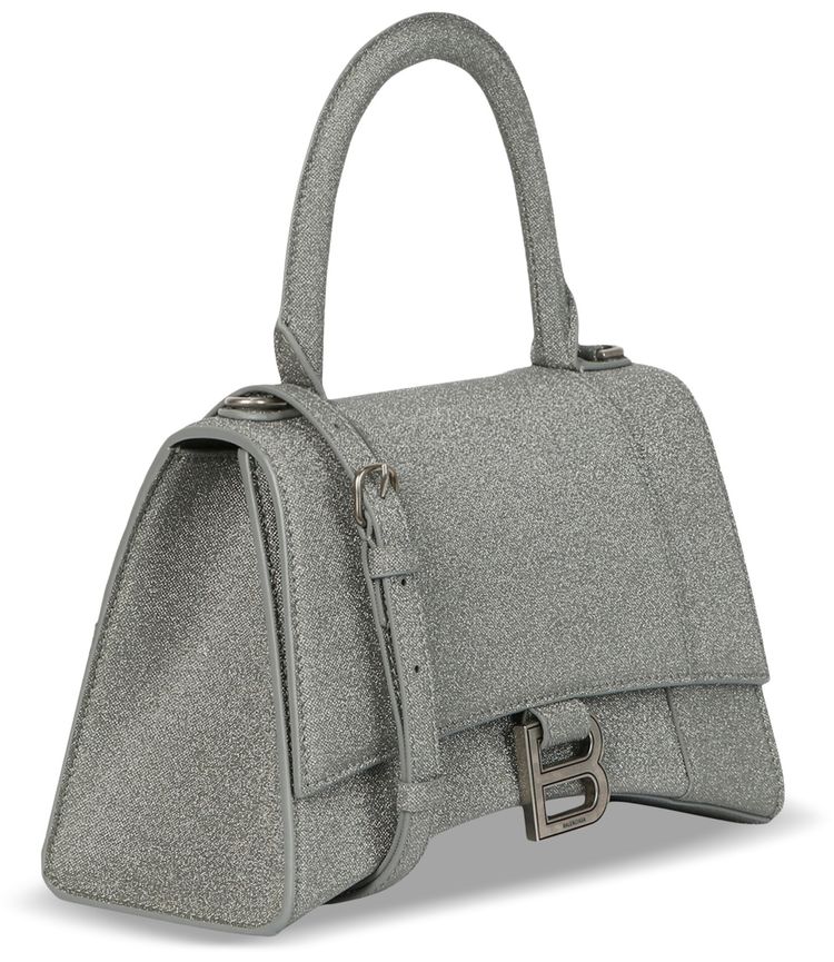 Balenciaga Glitter Hourglass Handbag Grey
