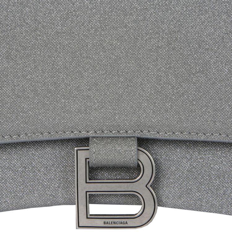 Balenciaga Glitter Hourglass Handbag Grey