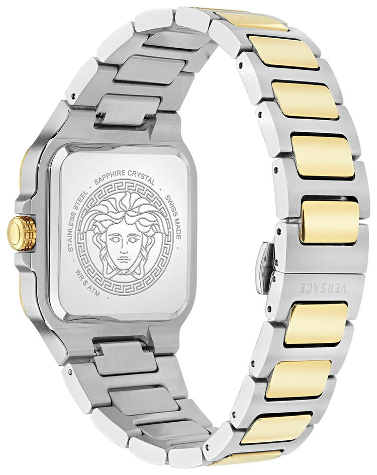 Versace Greca Edge Bracelet Watch Two Tone
