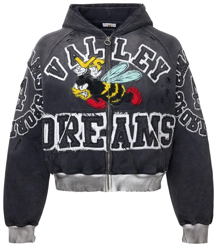 Vale Forever Anthem Zip Up Hoodie Black