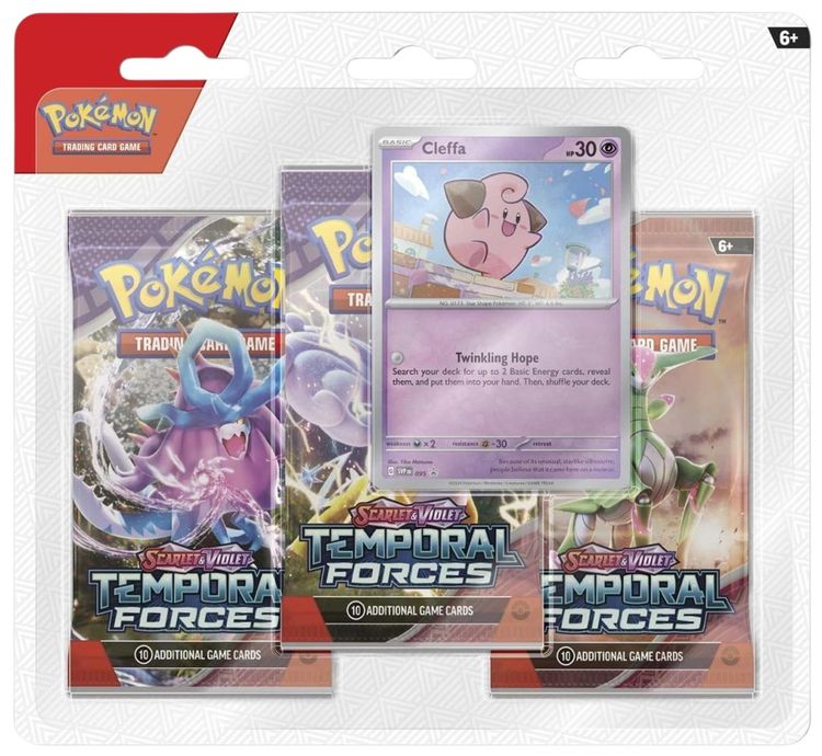 Pokemon Scarlet  Violet Temporal Forces 3 Pack Blister Cleffa