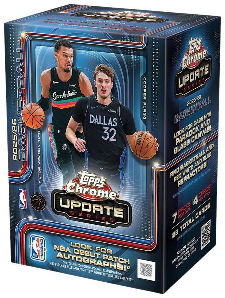 2025 26 Topps Chrome Updates Basketball Blaster Box