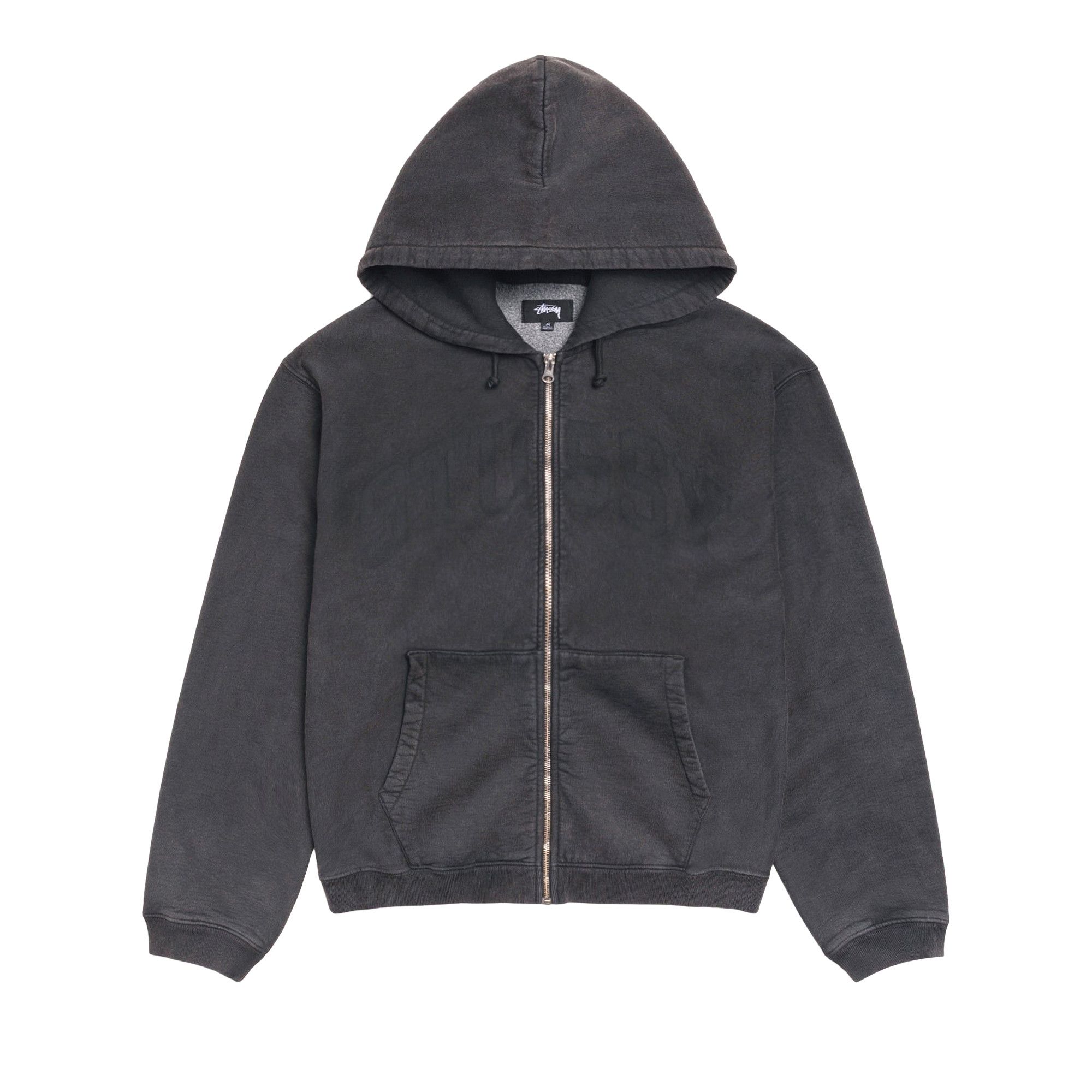 Buy Stussy Faded Graphic Zip Hoodie 'Washed Black' - 118553 WASH