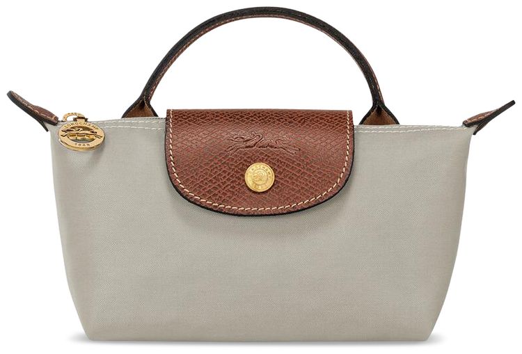 Longchamp Le Pliage Original Pouch With Handle Pebble