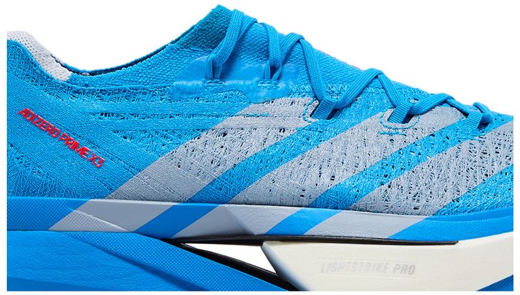 adidas Adizero Prime X3 Strung Solar Blue Silver Metallic Lucid Red