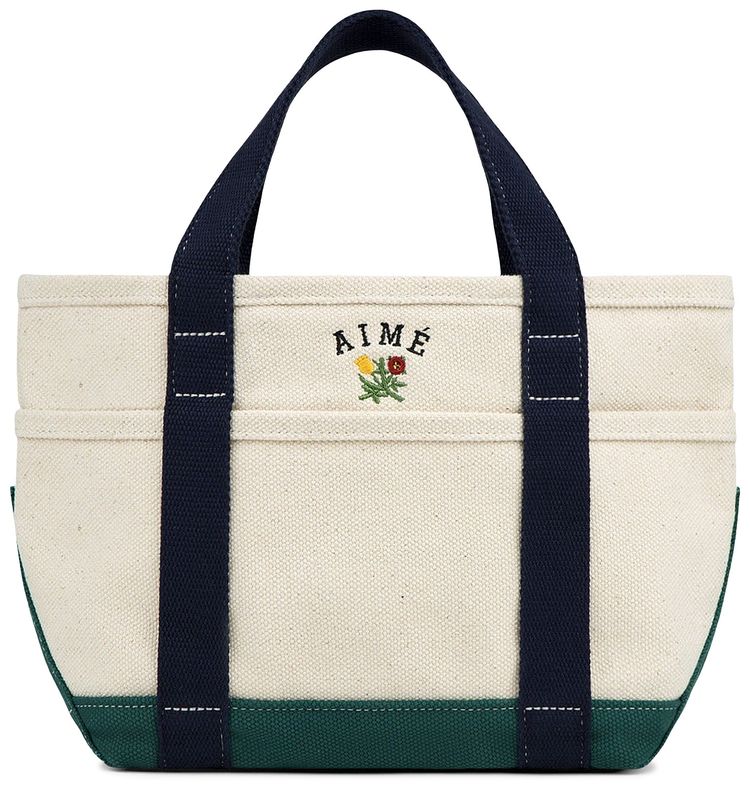 Aime Leon Dore Mini Crest Contrast Tote Bag EvergreenNavy