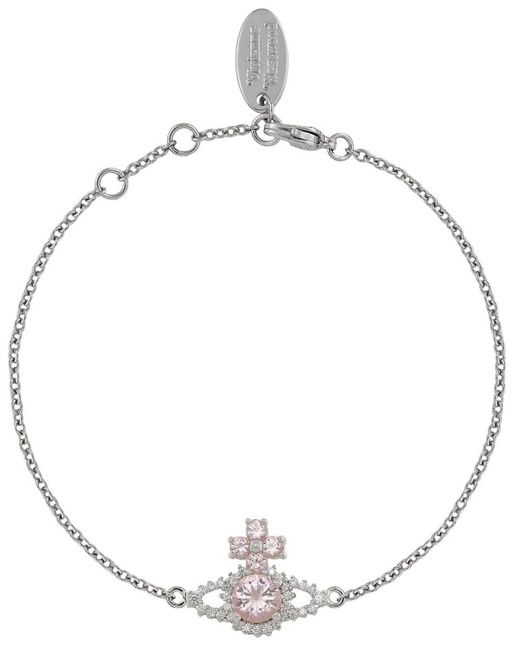 Vivienne Westwood Valentina Orb Bracelet PlatinumPinkWhite