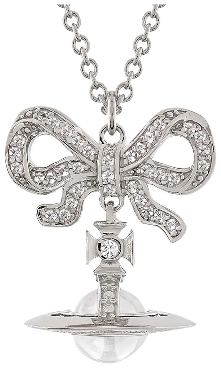 Vivienne Westwood Octavie Pendant PlatinumWhiteClear