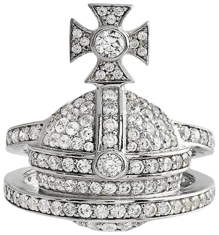 Vivienne Westwood Orb Ring PlatinumWhite