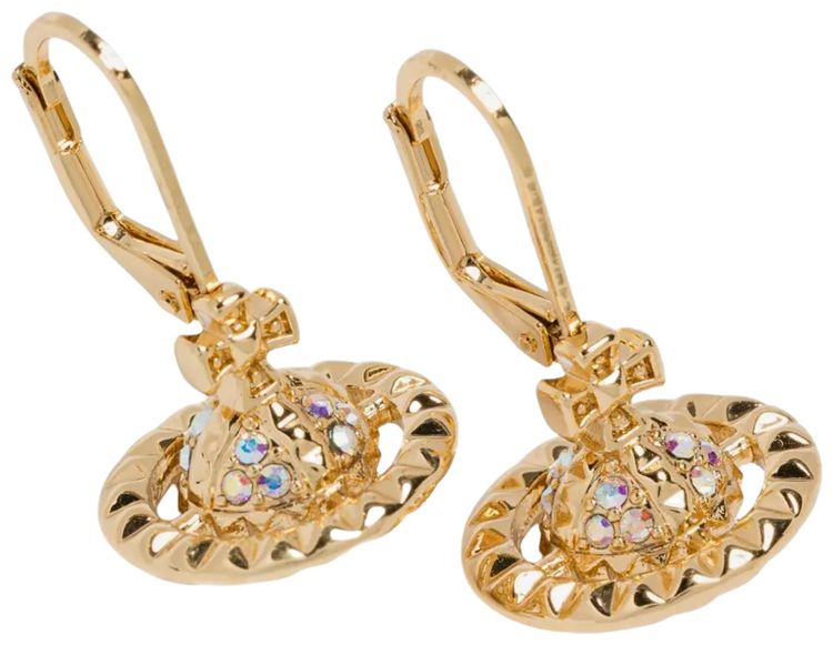 Vivienne Westwood Mayfair Small Orb Earrings GoldCrystal
