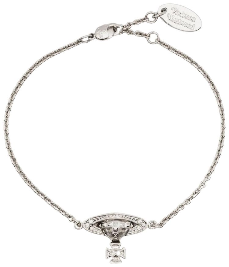 Vivienne Westwood Pina Bas Relief Bracelet PlatinumCrystal