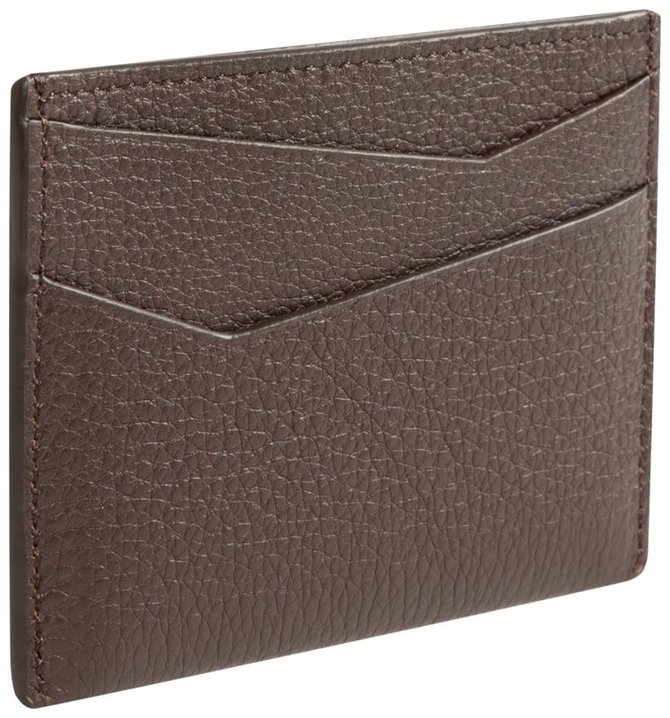 Loewe Puzzle Edge Plain Cardholder Chocolate