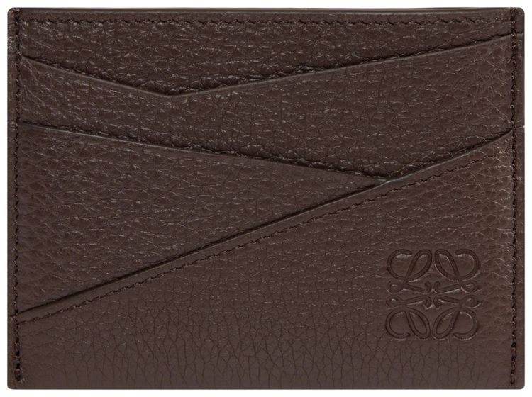 Loewe Puzzle Edge Plain Cardholder Chocolate