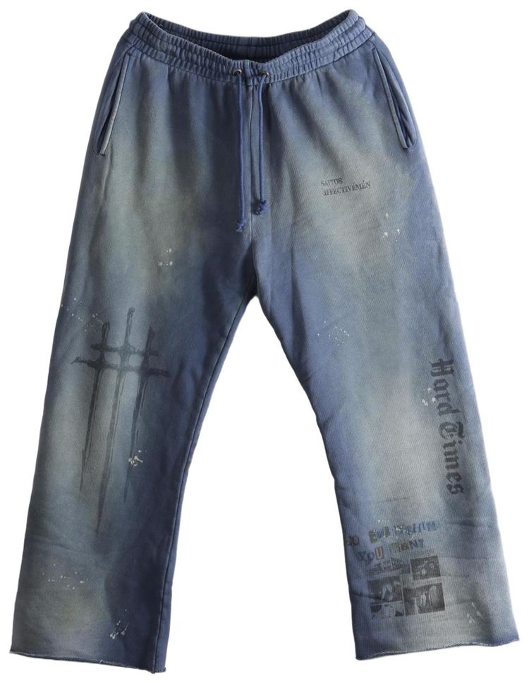 SAITOS Cropped Sweatpants Blue