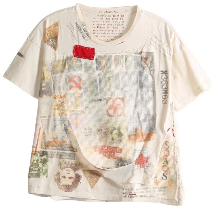 SAITOS Fallen Empire Patch Tee Cream