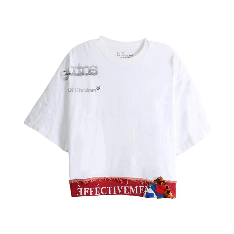 SAITOS Hybrid Vintage Patched Tee White