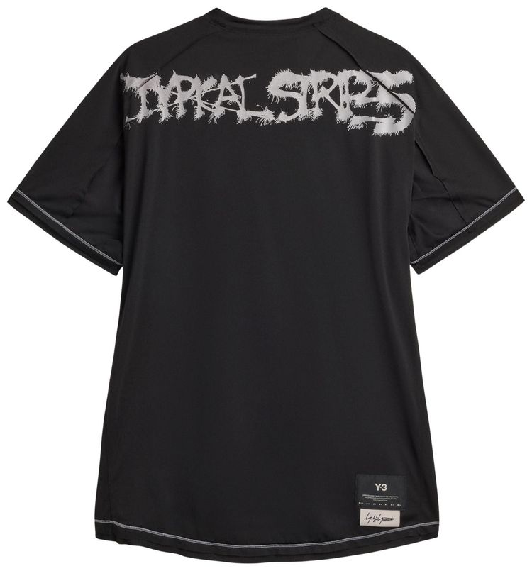 Yohji Yamamoto Pour Homme x Adidas GFX Run Short Sleeve Tee Black