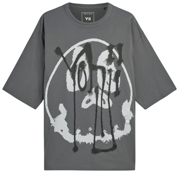 Yohji Yamamoto Pour Homme x Adidas Skull GFX Short Sleeve Tee Grey