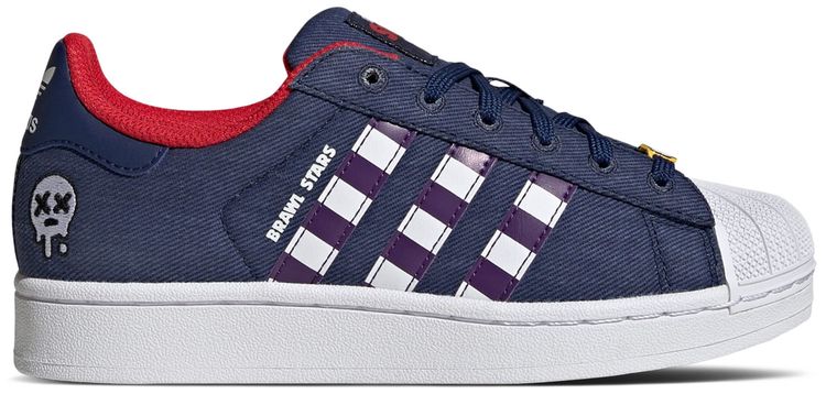 Brawl Stars x adidas Superstar II Big Kid Dark Blue Violet Cloud White