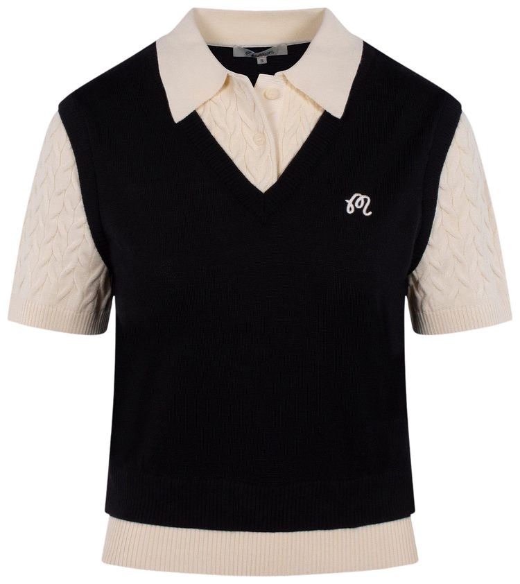 Malbon Veronica Polo Shirt OnyxCream