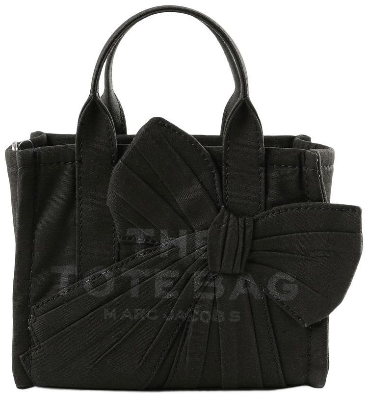 Marc Jacobs The Oversized Bow Canvas Crossbody Tote Bag Black