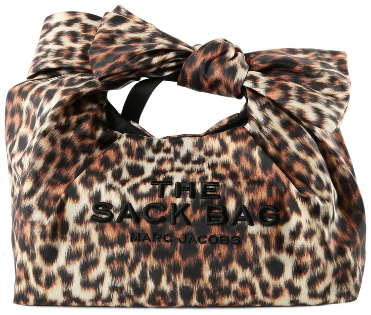 Marc Jacobs The Leopard Nylon Bow Sack Bag BrownMulticolor