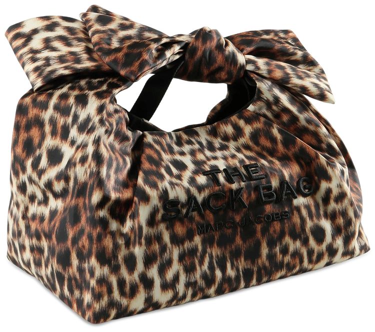 Marc Jacobs The Leopard Nylon Bow Sack Bag BrownMulticolor