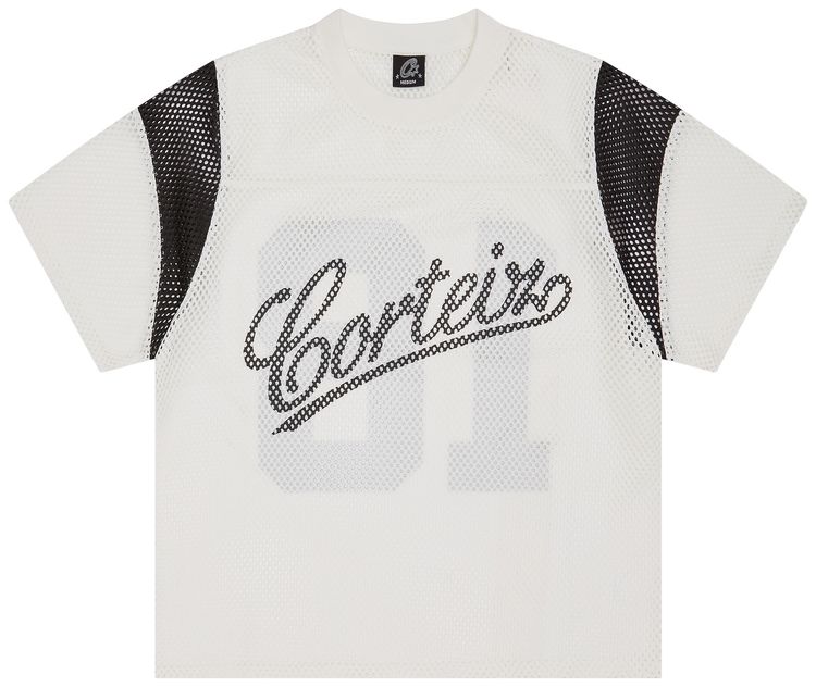 Corteiz Open Mesh Panel Jersey Cream