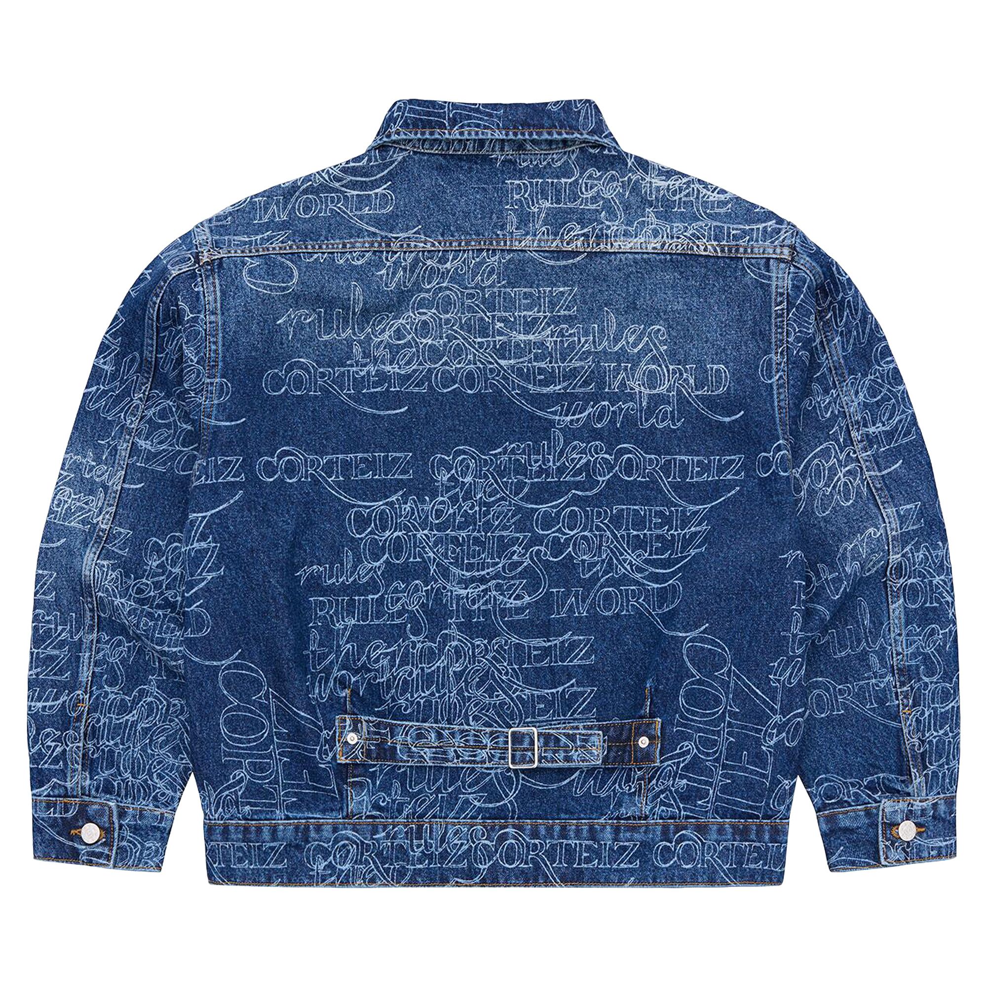 Buy Corteiz Handwritten Denim Jacket 'Midwash Indigo' - CRTZ1608