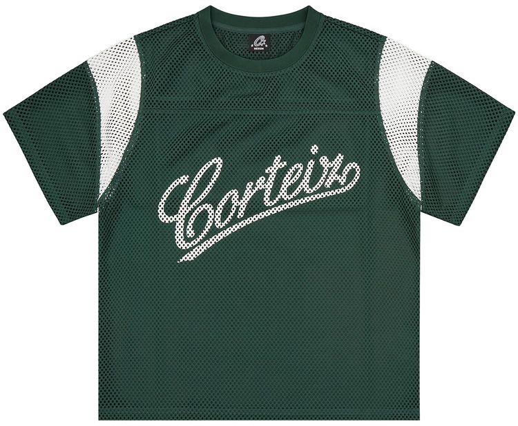 Corteiz Open Mesh Panel Jersey Forest Green