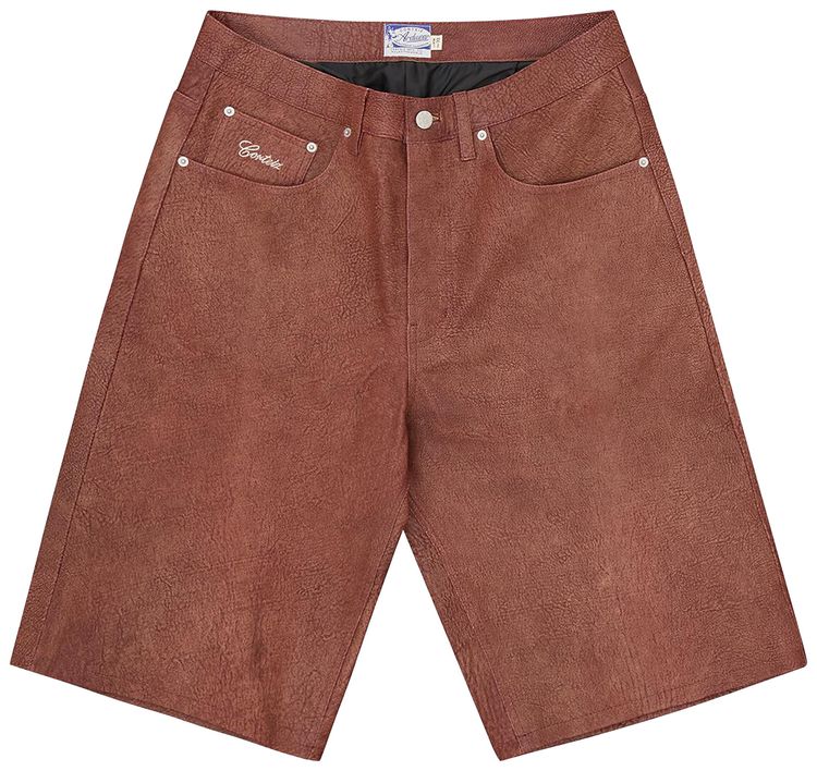 Corteiz Ardwear Leather Short Rust