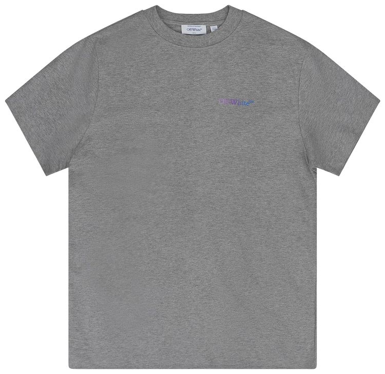 Off White Heather Jersey T Shirt Grey
