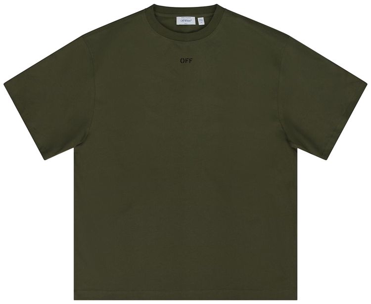 Off White Solid Arrow T Shirt Winter Moss