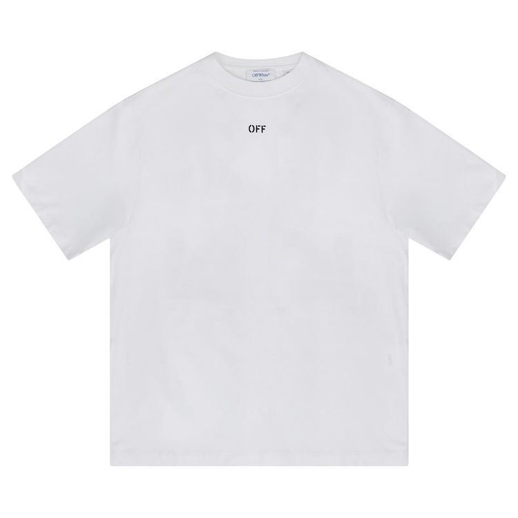 Off White Short Sleeve Solid Arrow T Shirt White