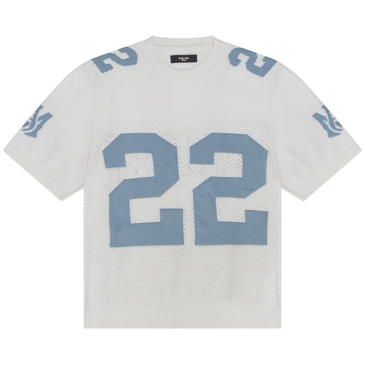 Amiri 22 Tee White Cerulean