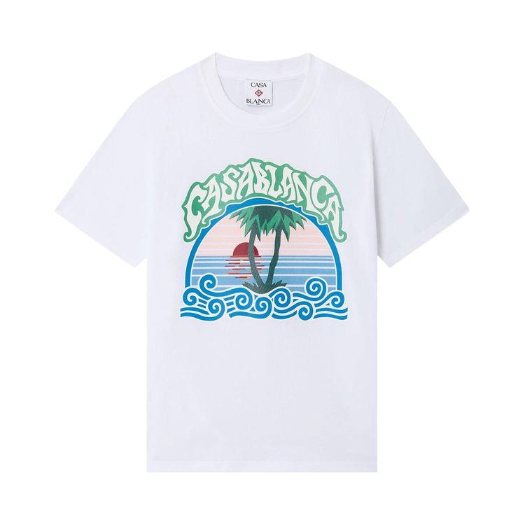 Casablanca Printed T Shirt White