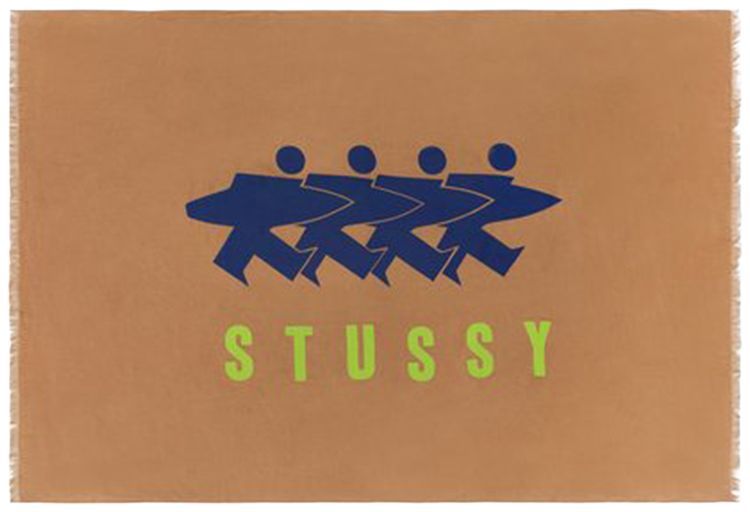 Stussy Linen Surfman Beach Blanket Brown